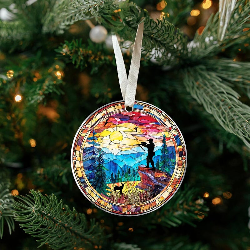 SUCHAGIFT Hunting Ornaments for Christmas Tree, Deer Ornaments for Christmas Tree - Hunting Ornament - Deer Duck Hunter Gifts for Men, Dad, Husband, Hunters - Acrylic Ornament 2025 - Image 5